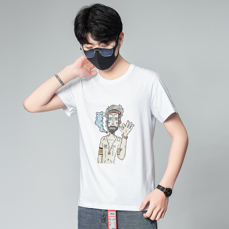 超音狼夏款 吸烟大叔短袖LSZC-3266