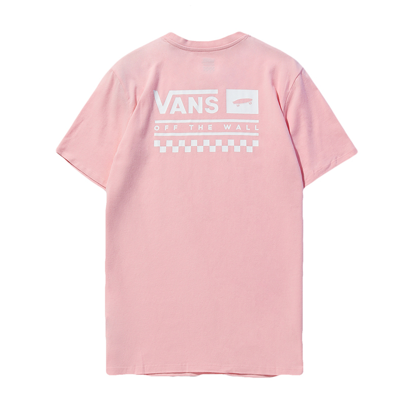 【自营】VANS范斯男装女装字母滑板棋盘印花圆领T恤VN0A3ZO8SYC