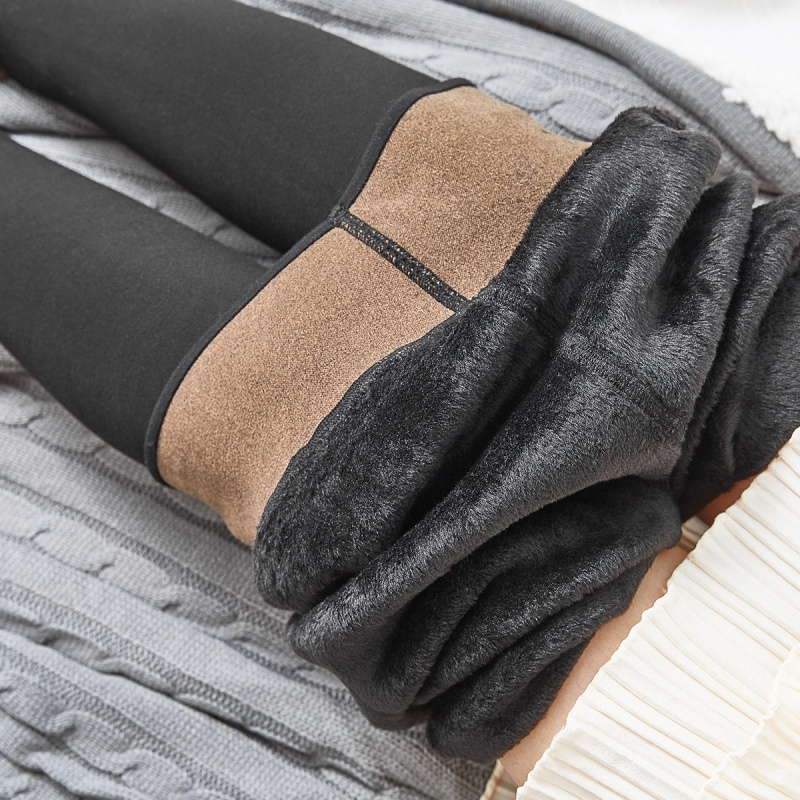 enk 秋冬季外穿加绒打底裤女裤提臀收腰加厚高腰女士保暖裤