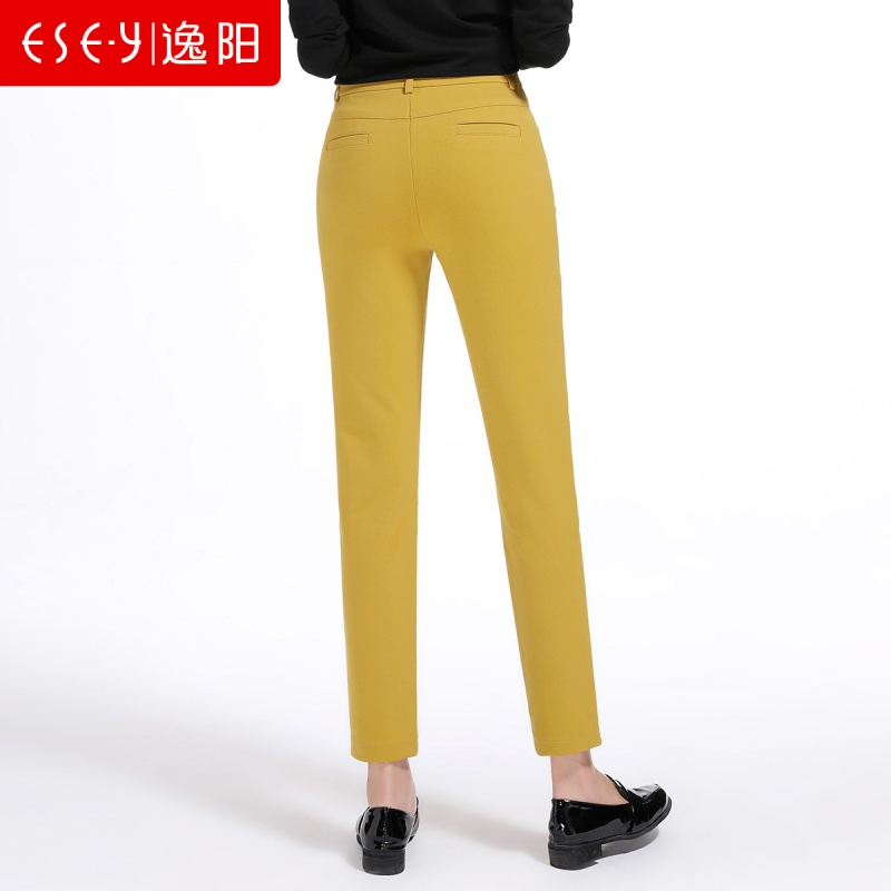 2018春季新款修身黑色显瘦百搭职业休闲九分铅笔裤子女裤4901