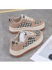 Ceen Bulled2022春季新款馒头鞋小白鞋女圆头厚底增高网格休闲板鞋女
