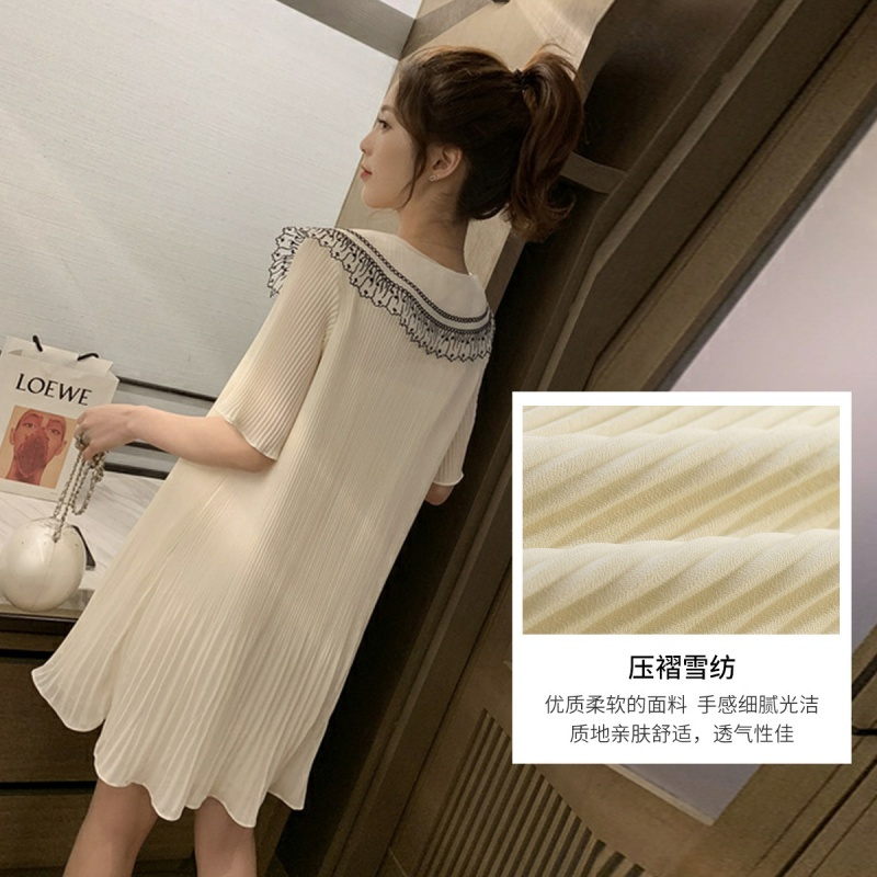 夏季超仙减龄甜美小清新连衣裙女法式小众雪纺短裙新款2019