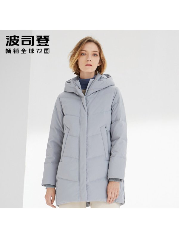 波司登女羽绒服连帽中长款新款妈妈装冬装保暖外套_1