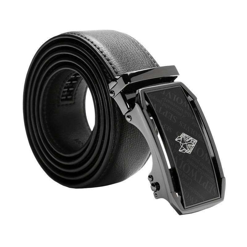 七匹狼男士腰带真皮2020商务休闲男牛皮合金自动扣头潮流皮带