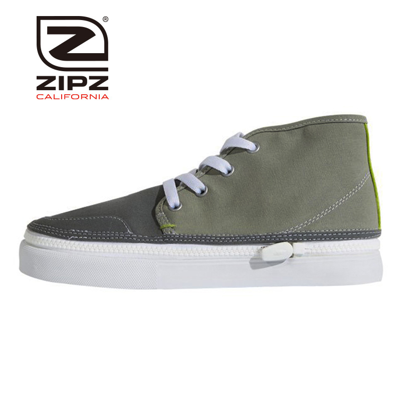 Zipz Mavericks Gery Matter 低帮休闲 拉链帆布鞋 男女时尚四季百搭 拉链可拆卸鞋面 高帮休闲