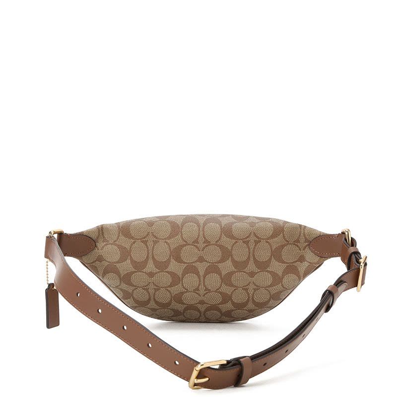 COACH 蔻驰 BELT BAG 腰包 胸包 女士斜挎包字母马车标织物F48740金扣图片