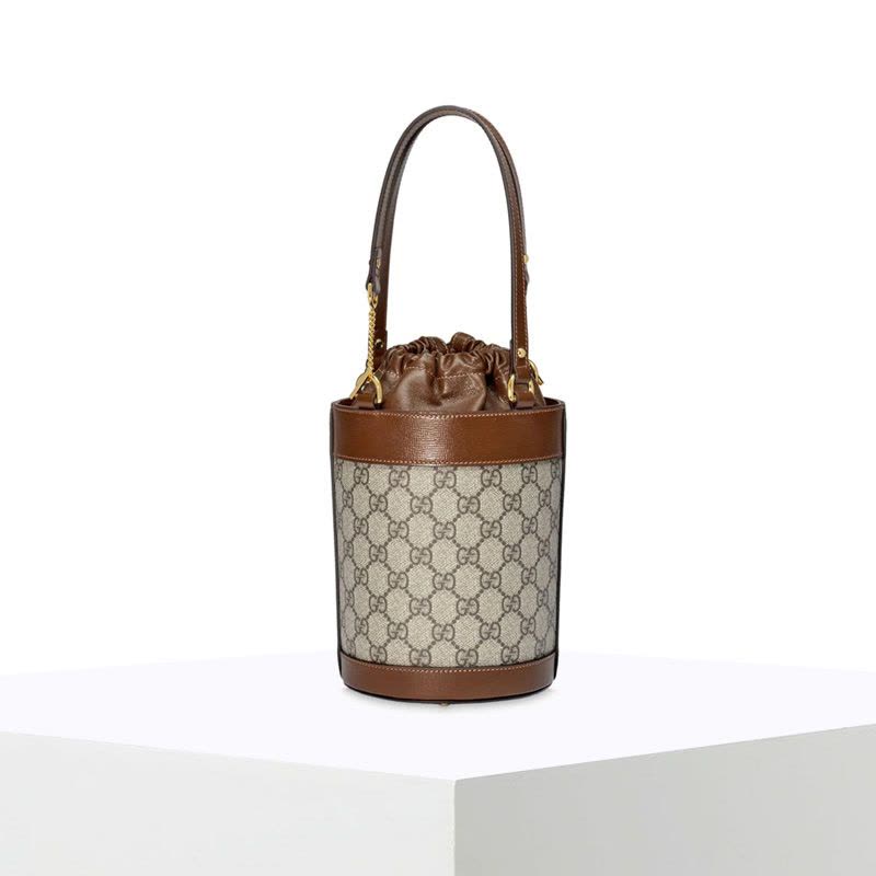 预订 20春夏款 GUCCI 老花水桶包 单肩手提斜挎包637115 14*19*14CM图片