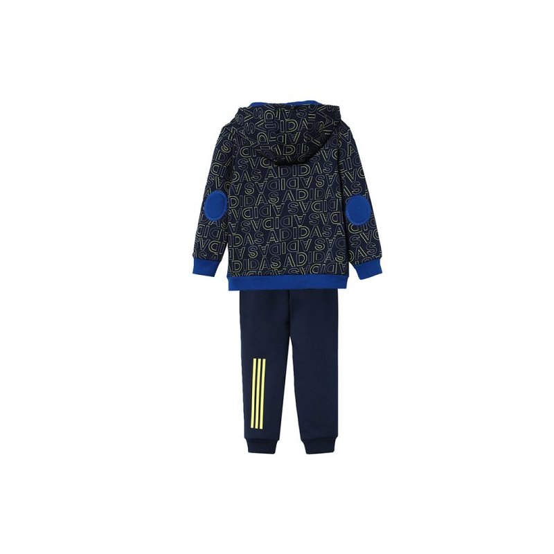 adidas童服装男婴童婴童针织套装连帽套服休闲运动服DT2335 104 DT2335蓝色
