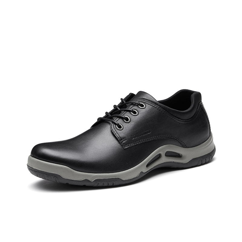 bosssunwen博斯绅威牛皮轻便舒适系带商务休闲鞋男士皮鞋男式鞋男鞋