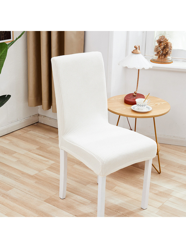 Ceba格纹摇粒绒加厚连体弹力酒店饭店餐厅椅子套罩防污凳子套椅套