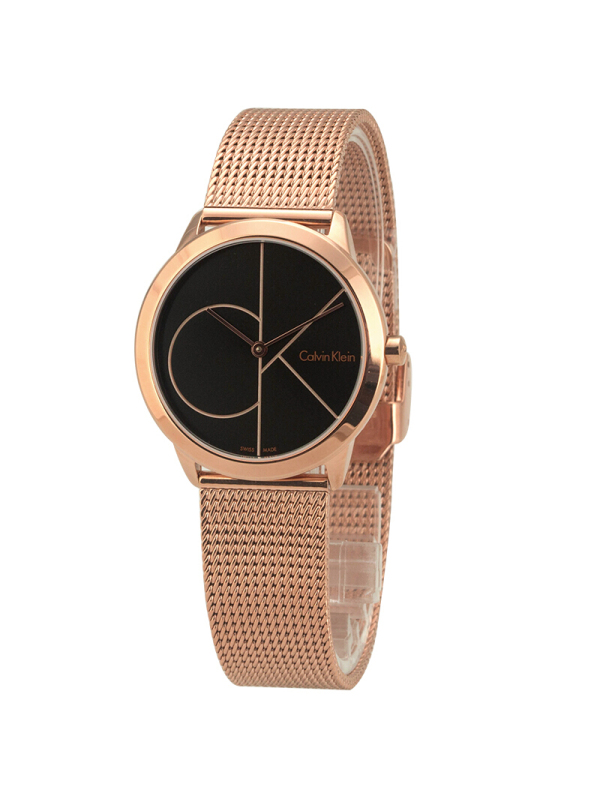 ck卡文克莱calvinklein手表minimal系列简约玫瑰金色石英女士手表