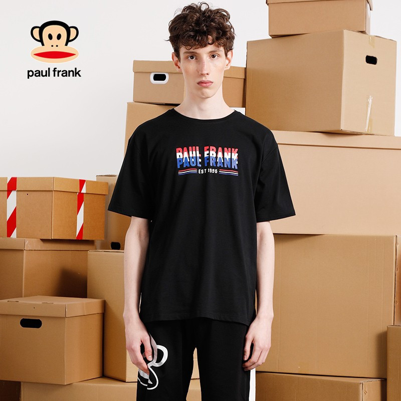 paulfrank大嘴猴夏季短袖t恤男装韩版男生体恤休闲宽松视频