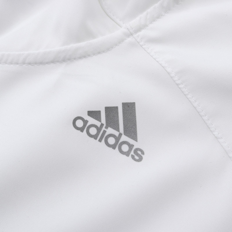 adidas女服外套夹克防风梭织跑步休闲运动服DQ2598 L DQ2598白色