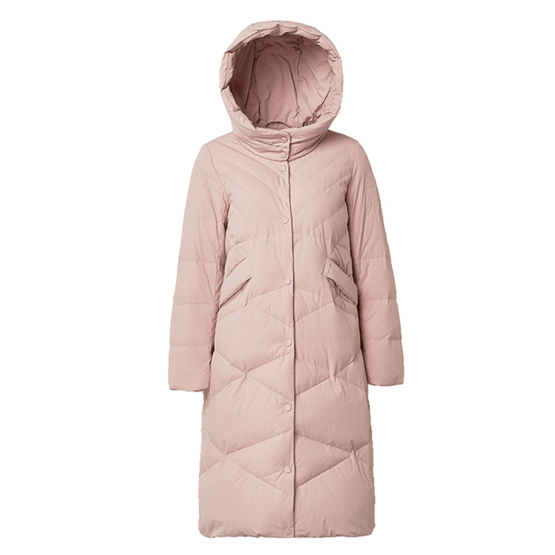 千仞岗2018新品羽绒服女韩版廓形纯色连帽休闲羽绒外套