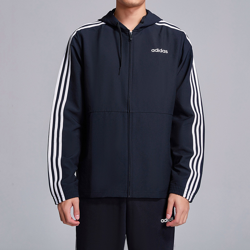 阿迪达斯男服夹克外套连帽开衫休闲运动服DQ3066