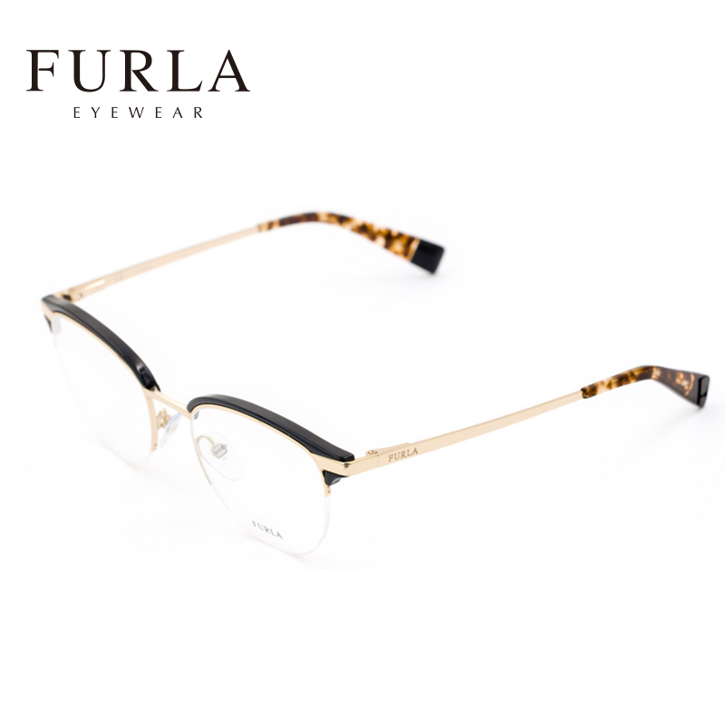 FURLA芙拉金属眼镜框女士时尚潮个性显瘦光学架板材半框架_1