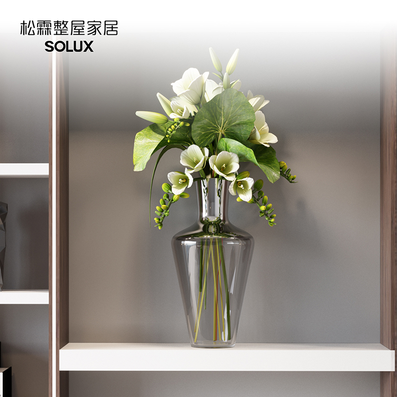 松霖SOLUX 埃姆登镀银渐变玻璃花瓶（26cm）B853