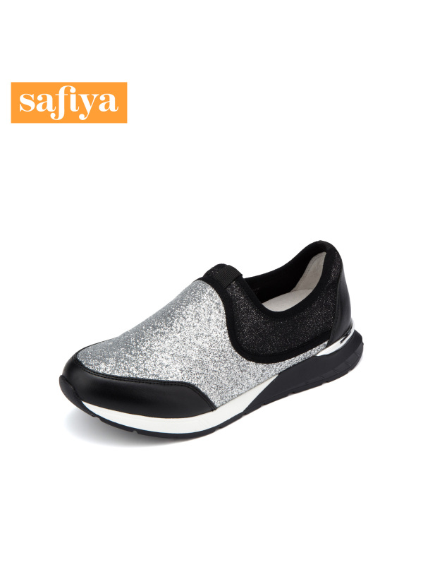 Safiya/索菲娅闪光拼色圆头休闲舒适深口单鞋女鞋SF63112048
