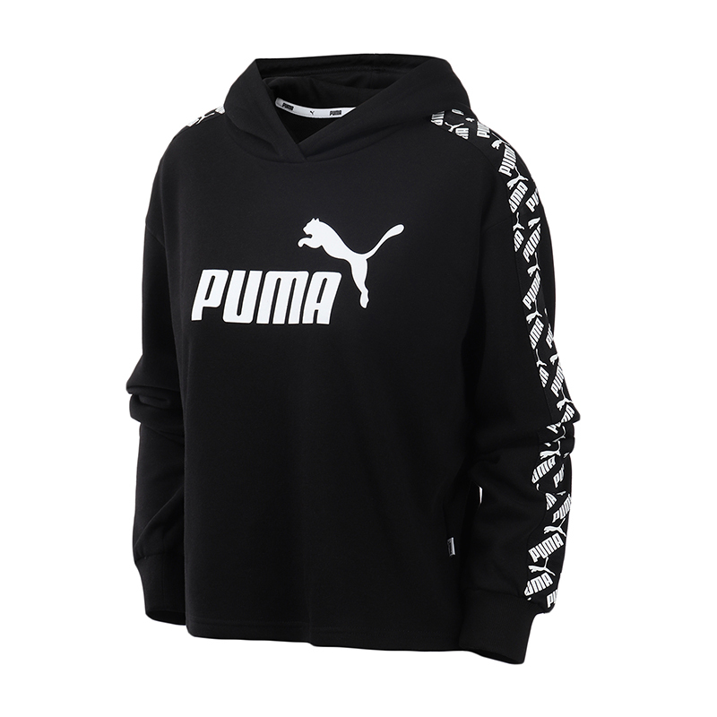 PUMA彪马女装运动服经典logo休闲百搭套头连帽卫衣583808
