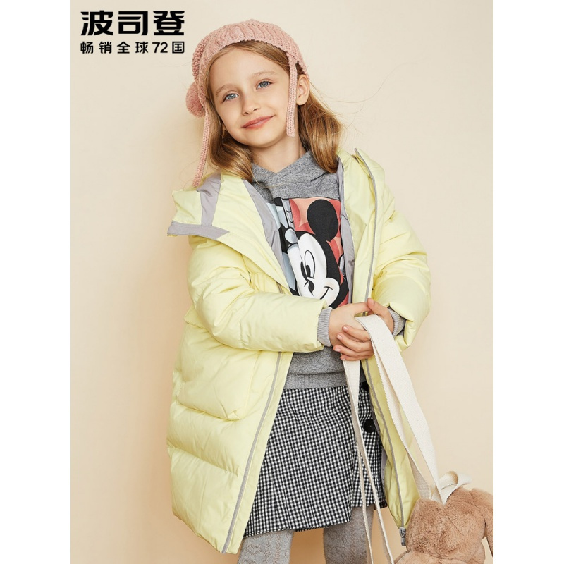 波司登童装2018儿童迪士尼合作款米奇耳朵造型羽绒服