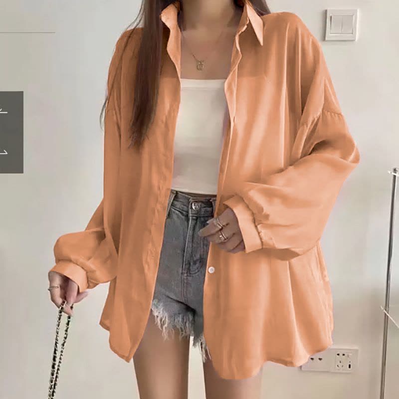 防晒衬衫女式薄款长袖外套防晒衫夏季新款别致休闲宽松衬衣潮图片