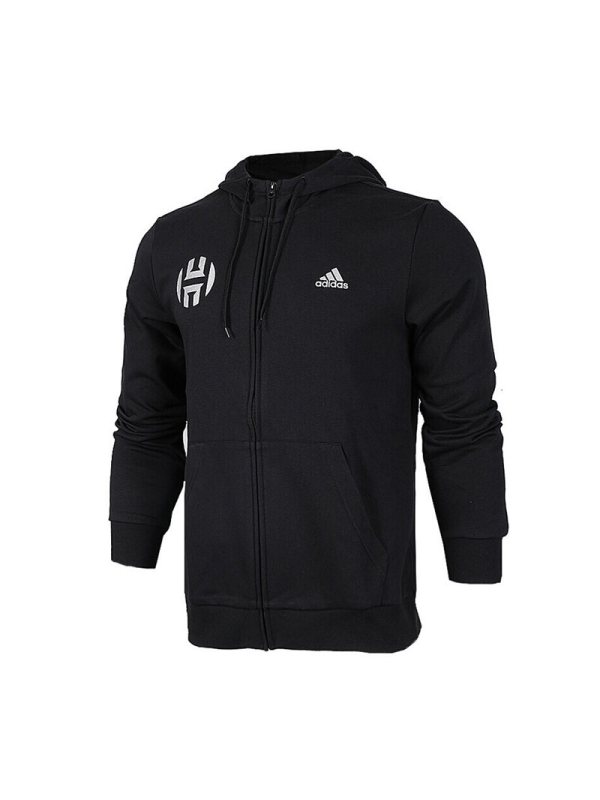 阿迪达斯外套男春秋哈登黑武士连帽运动服针织夹克CD8074