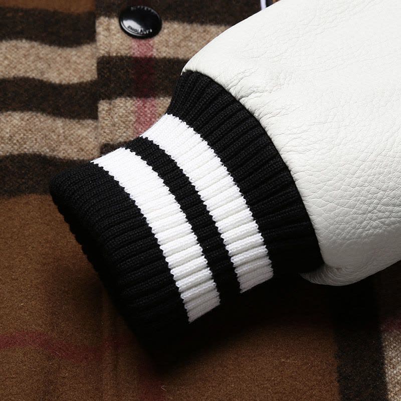 博柏利/巴宝莉 BURBERRY 男款 绵羊毛/锦纶/牛皮革棉服夹克外套80486911图片