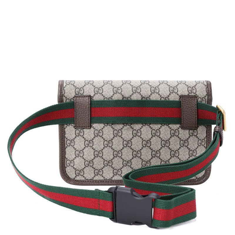 预订 GUCCI GG涂层 男女通用中性款虎头腰包斜挎包图片