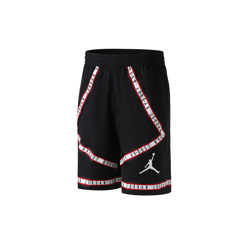 耐克男装运动短裤春JORDAN系列时尚拼接休闲运动裤AJ1109 L AJ1109-010黑+白
