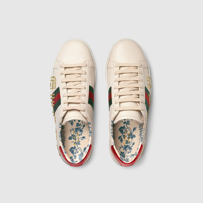gucciace系列饰织带guccy印花运动鞋525268