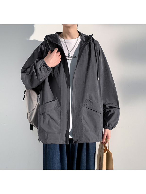 防晒衣男女情侣夏季户外轻薄透气连帽防紫外线防晒服登山运动外套