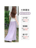 紫色半身裙女夏季2026新款高腰a字显瘦伞裙百褶长裙小个子蛋糕裙