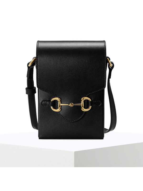 预订 20春夏款 GUCCI 手机包斜挎包 中性款男女通用 马衔扣 金扣 11.5*17*4CM