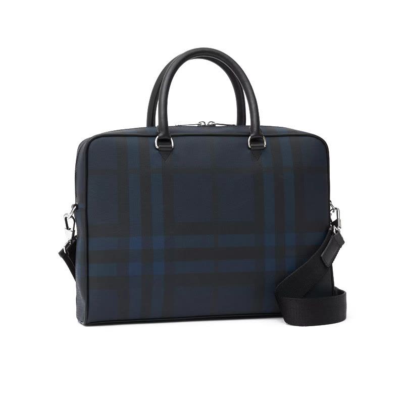 预售 博柏利 BURBERRY London 公文包 字母印字标经典条纹织物 男士手提包 8023707银扣图片