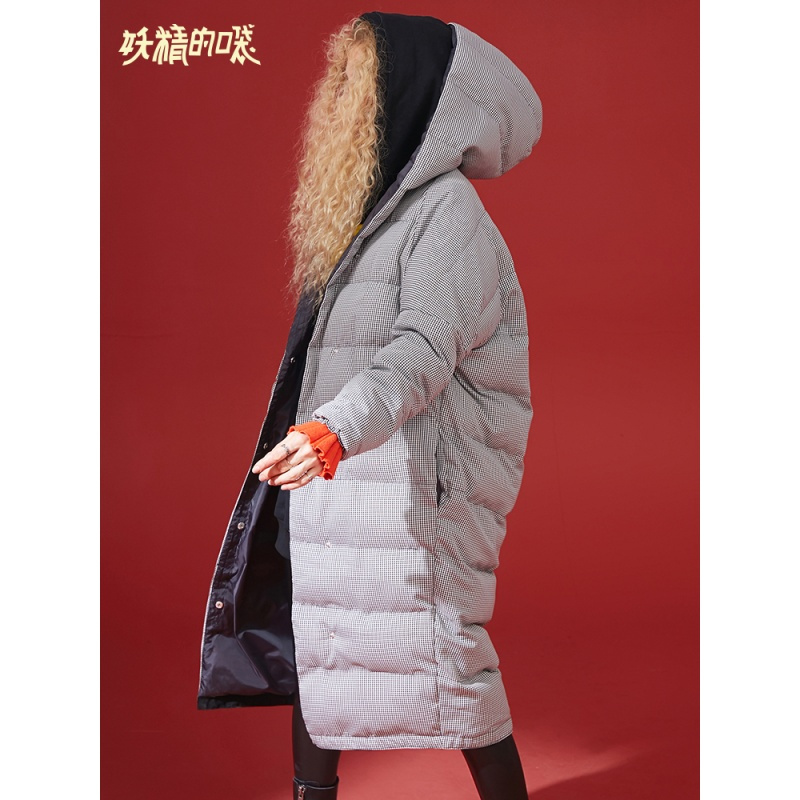 妖精的口袋Y冬装棉服女学生中长款外套加厚宽松棉衣潮R_1