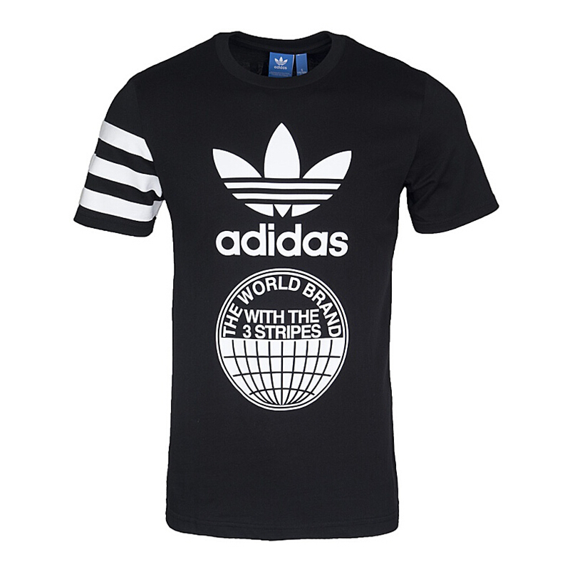 正品ADIDAS三叶草夏季男子三叶草生活休闲运动T恤BP8893