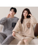 情侣睡衣女款春秋冬季珊瑚绒加厚加绒保暖一男士一女士家居服套装