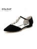 St&Sat/星期六一字带尖头浅口低跟凉鞋单鞋SS81114155