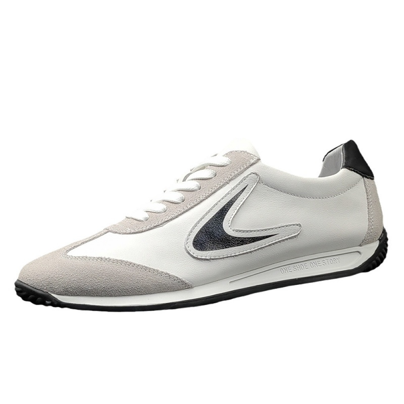 男士真皮阿甘鞋百搭男生平底鞋头层牛皮板鞋男款潮鞋小众休闲鞋男