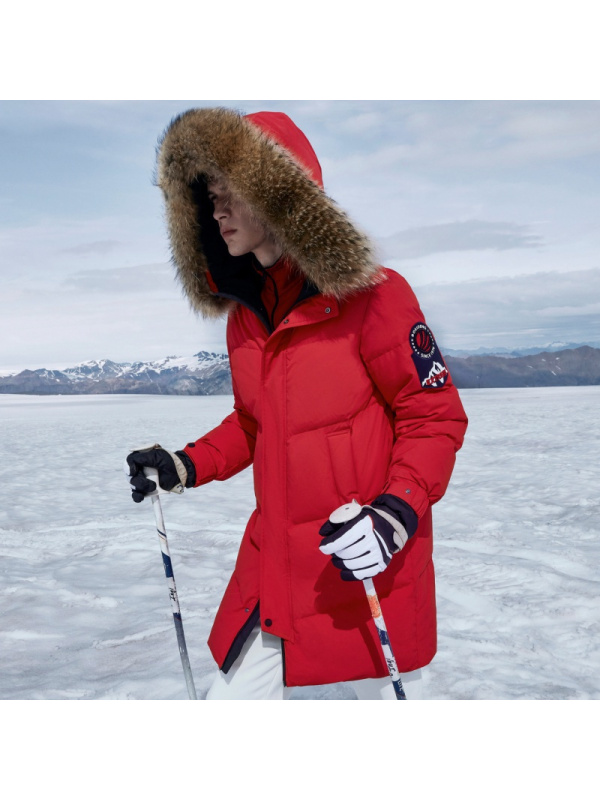 波司登男羽绒服毛领极寒中长款鹅绒冬季加厚时尚外套潮