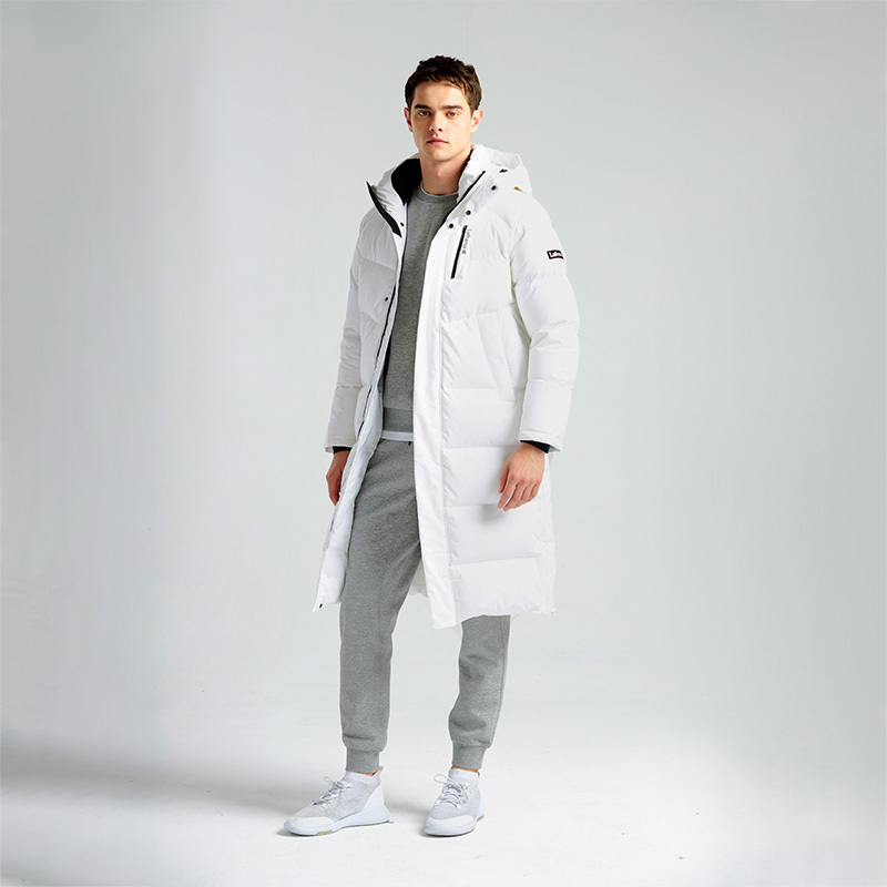 乐飞叶lafuma运动户外加厚连帽羽绒服男士防寒服长款lmju9dh65