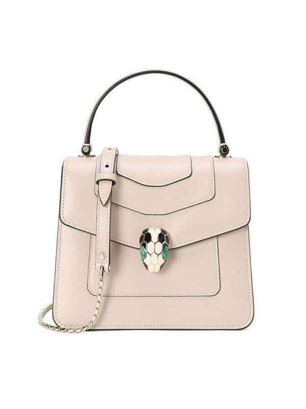 预售 宝格丽 bvlgari serpenti forever 通勤手拎包 经典蛇头光面皮