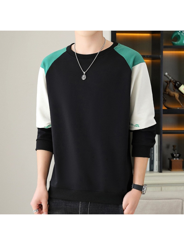 男装春秋季新款卫衣男士百搭套头圆领卫衣打底衫潮流长袖T恤外穿