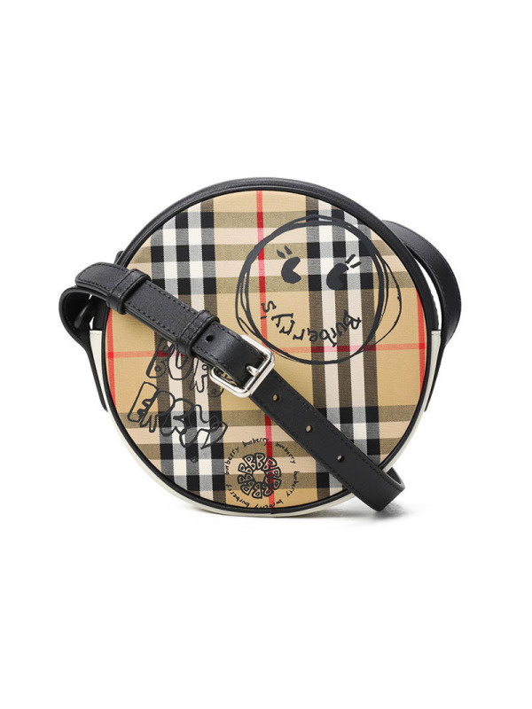 BURBERRY/博柏利 圆形涂鸦单肩包 18x18x6CM