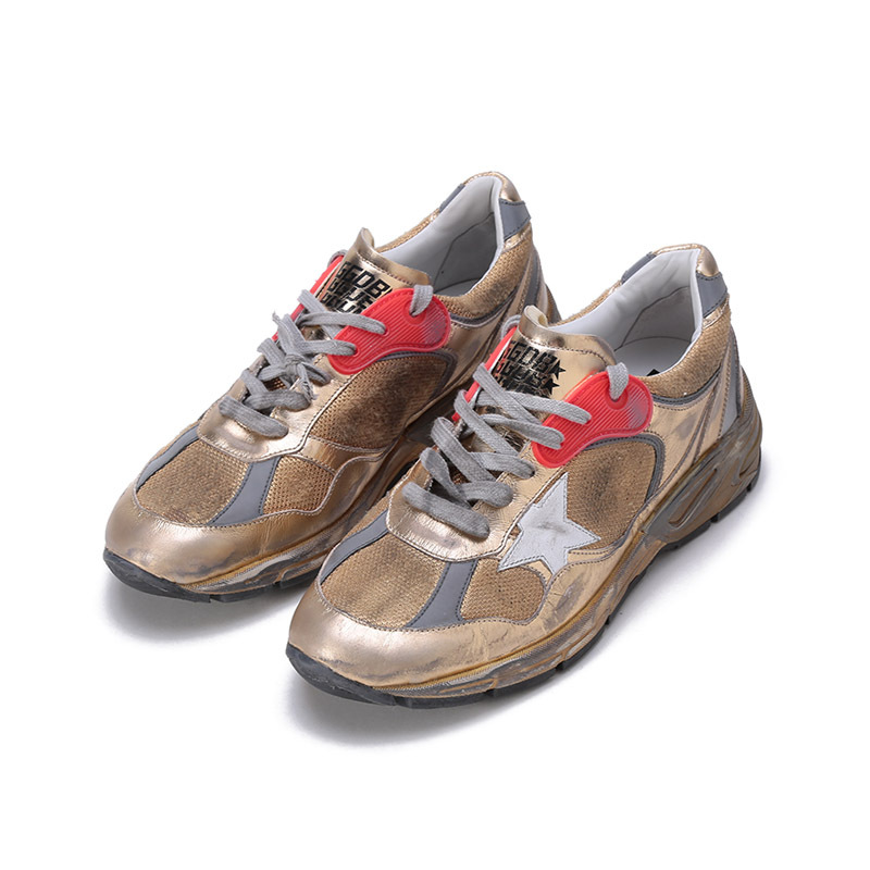 黄金鹅 golden goose 男士织物配皮running系带休闲运动鞋脏脏鞋小脏