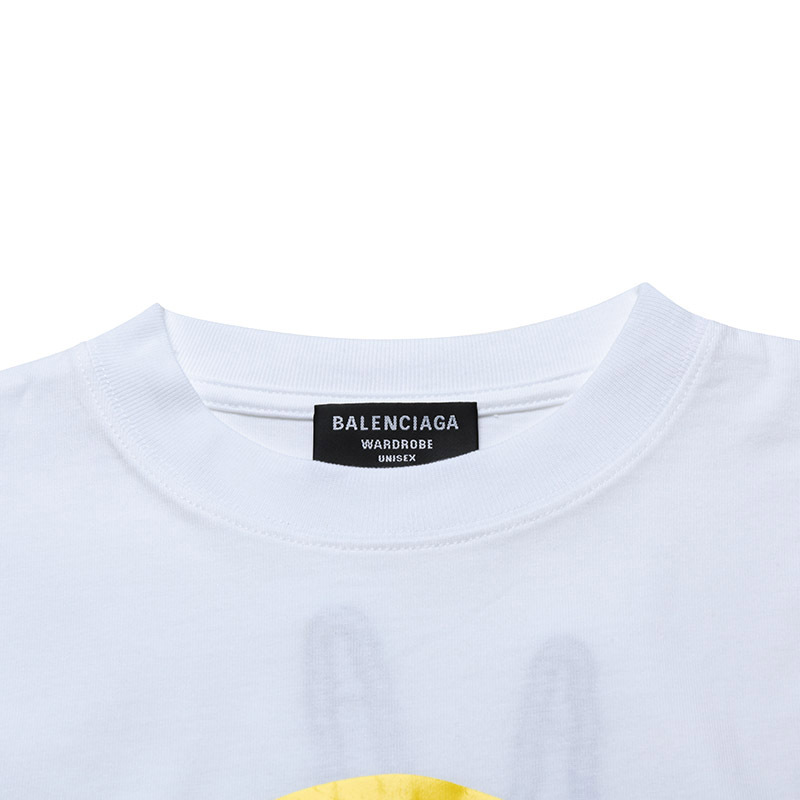 巴黎世家balenciaga男士棉质宽松版圆领短袖t恤641675tkva1