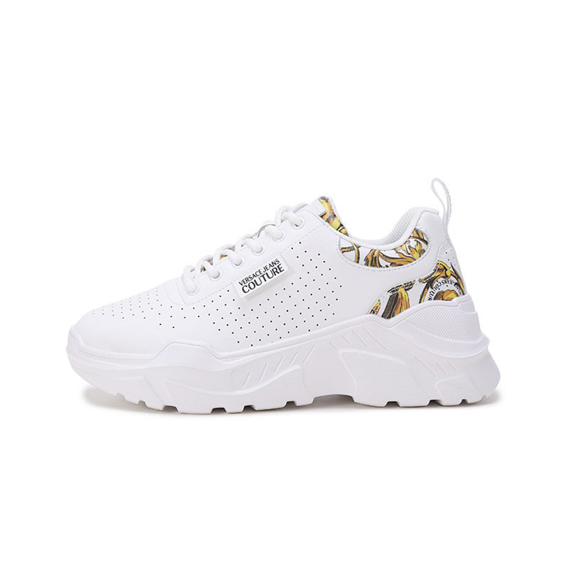 范思哲 VERSACE JEANS COUTURE 女士系带休闲运动鞋小白鞋72VA3SC3 ZP089