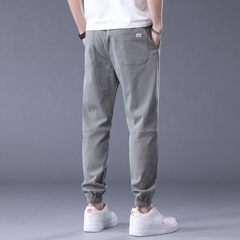 ceba品质抽绳休闲裤男款弹力宽松束脚裤男ins潮牌男生帅气百搭哈伦裤