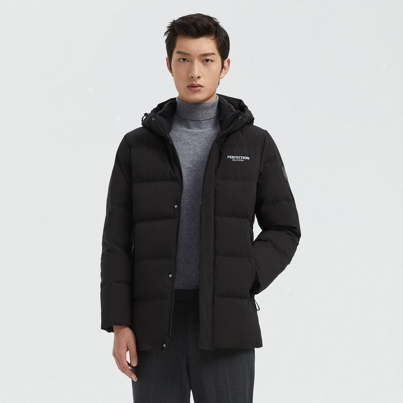 波司登男式款羽绒服冬季保暖连帽百搭中长羽绒服反季清仓奥莱正品