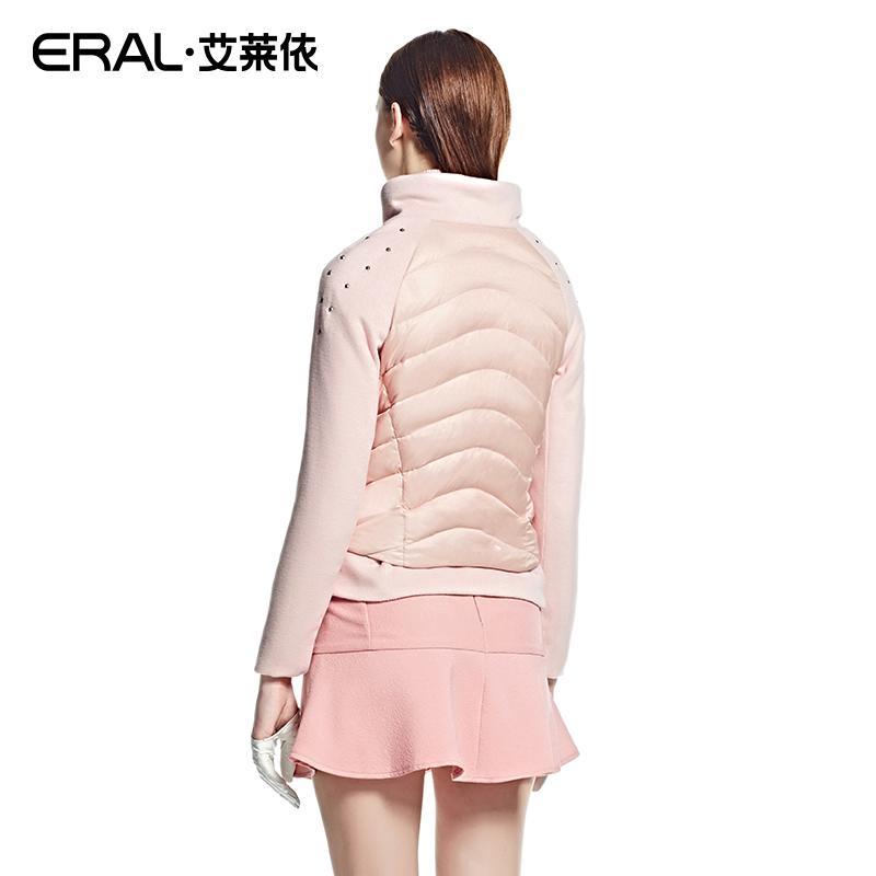 ERAL/艾莱依冬装短款修身保暖型假两件女羽绒服2021D